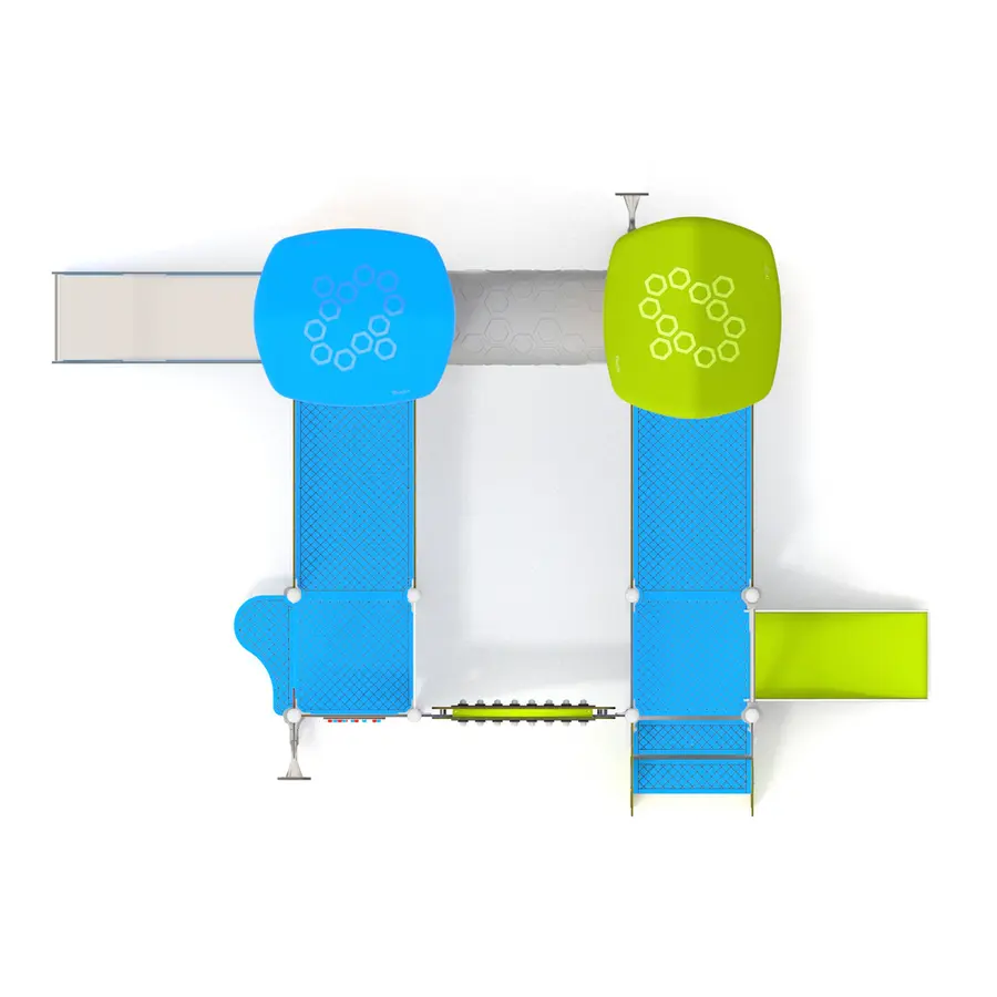 Lekestativ | 4 tårn Mini Til barnehager og lekeplasser 