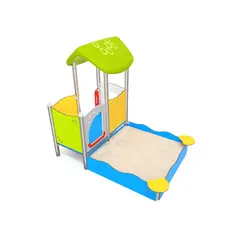 Lekehus med sandkasse Til barnehager og lekeplasser