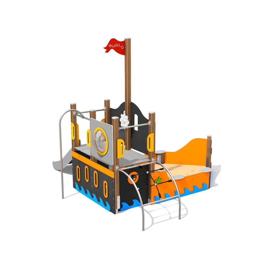 Lekehus med sandkasse og sklie Til barnehager og lekeplasser 