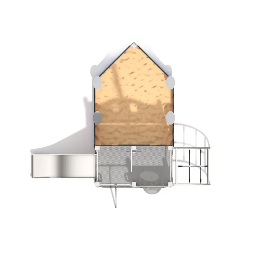 Lekehus med sandkasse og sklie Til barnehager og lekeplasser 