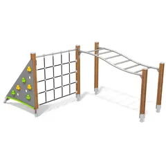 Klatrestativ med nett og armgang ECO Til barnehager, skoler og lekeplasser
