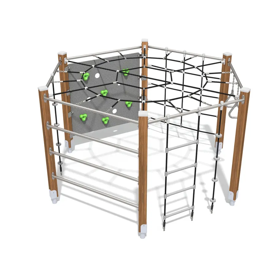 Klatrestativ ECO 6-kantet Til barnehager, skoler og lekeplasser 