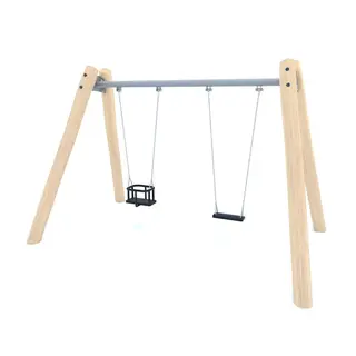 Huskestativ med to ulike seter Til barnehager og lekeplasser