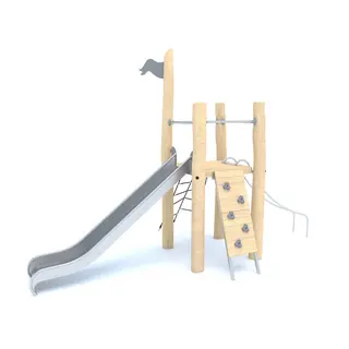 Lekehus med sklie Robinia Til barnehager og lekeplasser