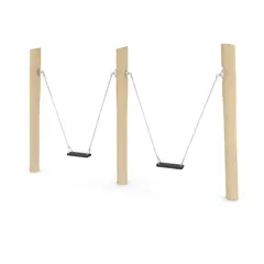 Huskestativ for barn | Robinia Med 2 gummiseter | 3 stolper