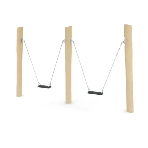 Huskestativ for barn | Robinia Med 2 gummiseter | 3 stolper