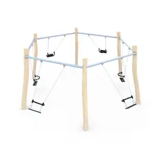 Huskestativ 6-kant | Robinia Med 6 gummiseter