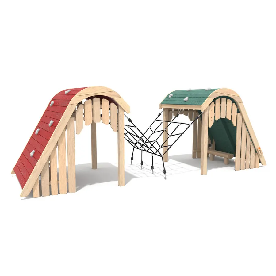 Lekehus i Robinia | Dobbel klatrehule Til skoler og lekeplasser 