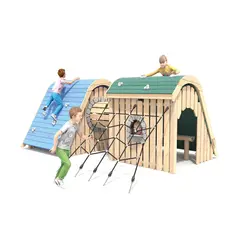 Lekehus i Robinia | Dobbel med tunnel Til skoler og lekeplasser