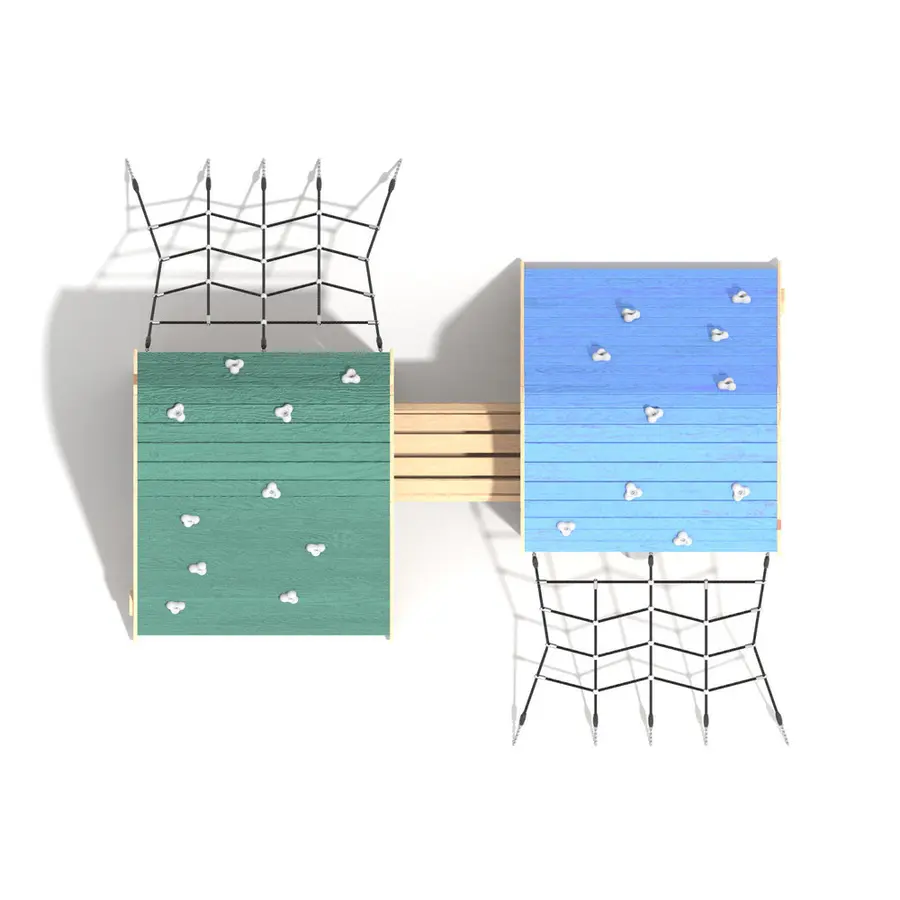 Lekehus i Robinia | Dobbel med tunnel Til skoler og lekeplasser 