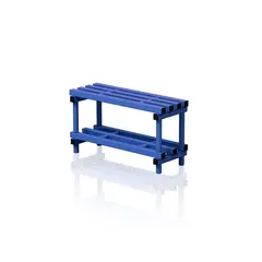 Sittebenk med skohylle  90 cm | Bl&#229; 49 x 90 x 35 cm