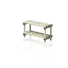 Sittebenk med skohylle 100 cm | Beige