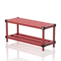 Sittebenk med skohylle 100 cm | Rød