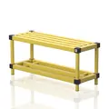 Sittebenk med skohylle 100 cm | Gul