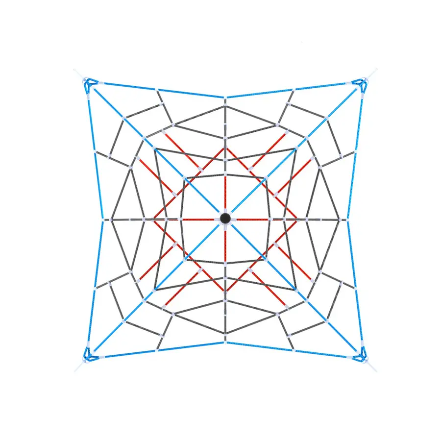 Klatrenett 2,5 meter Acrobat Til barnehager, lekeplasser og parker 