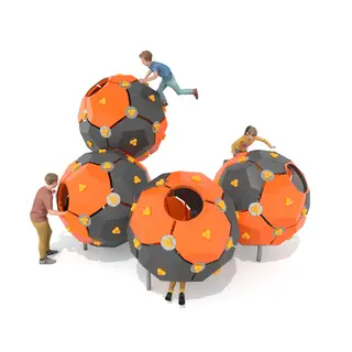 Klatreball firedobbel med åpning Til barnehager, skoler og lekeplass