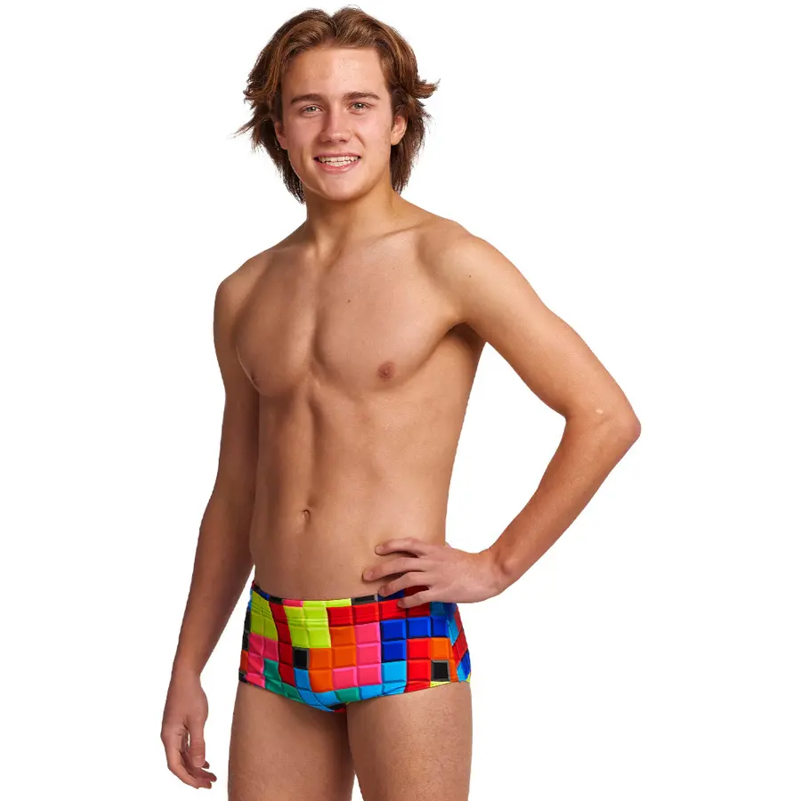 Blocked Badebukse jr 164cm Funky Trunks | Sidewinder Trunks 