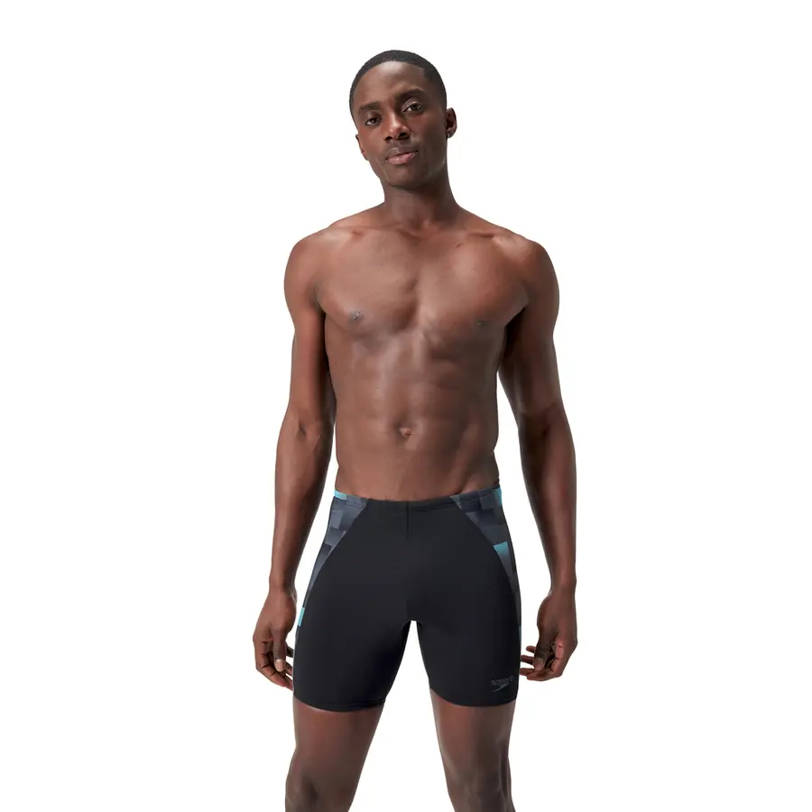 Splice Mid Jammer Badebukse 36 Speedo | Svart/Grå | Endurance+ MAX 