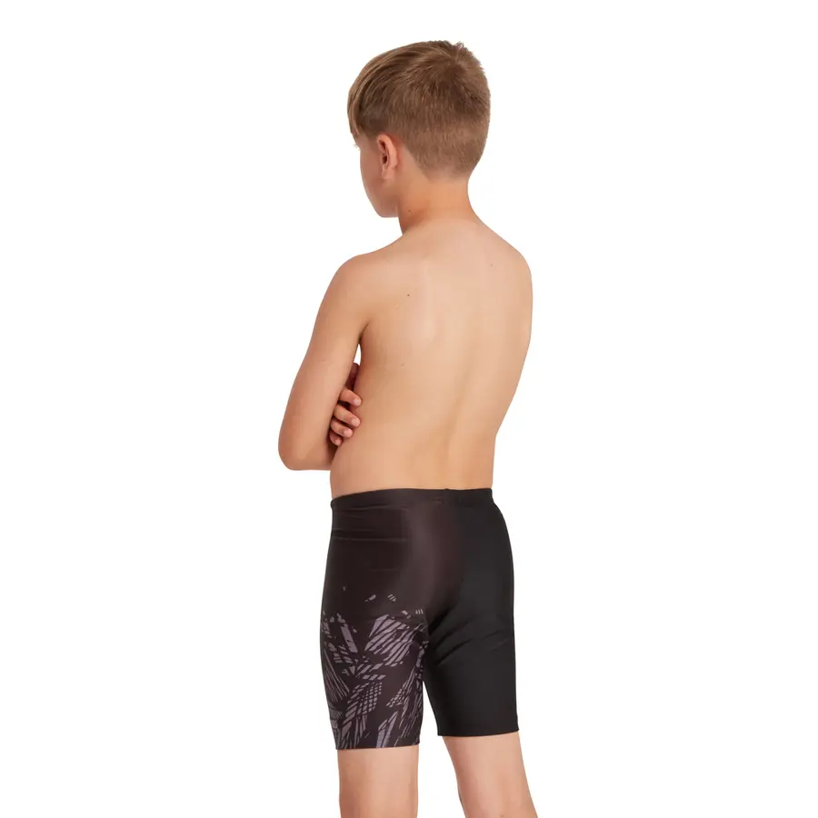 Latitude Mid Jammer Badebukse jr 116cm Zoggs | Svart/Flerfarget | Ecolast 