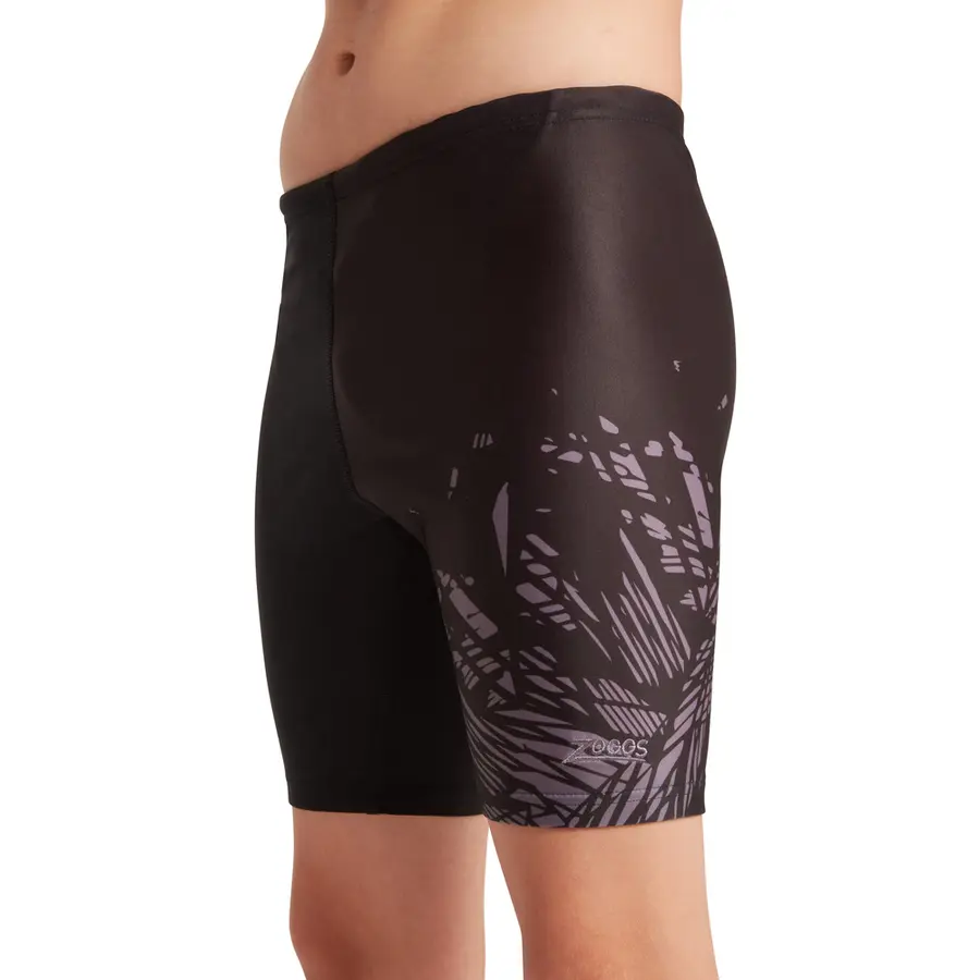 Latitude Mid Jammer Badebukse jr 116cm Zoggs | Svart/Flerfarget | Ecolast 