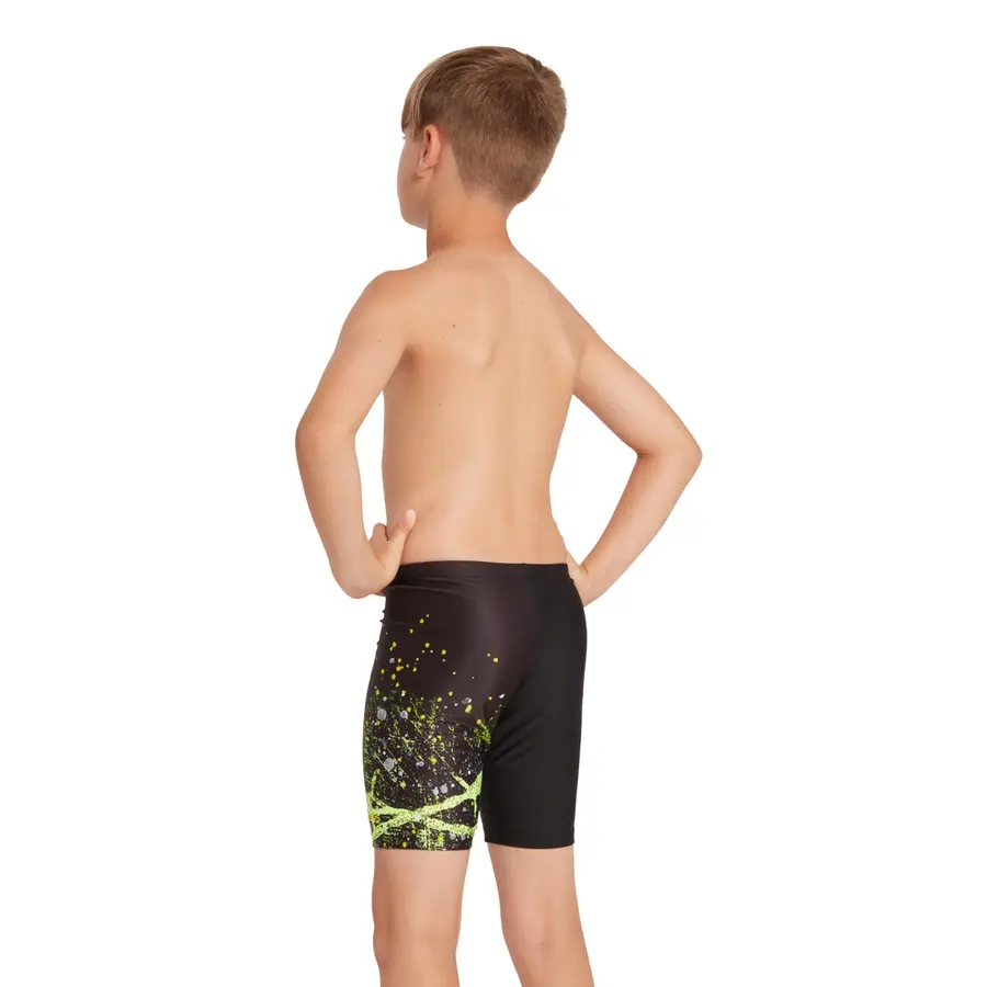Wired Lime Mid Jammer Badebukse jr 116 Zoggs | Svart/Lime | Ecolast 