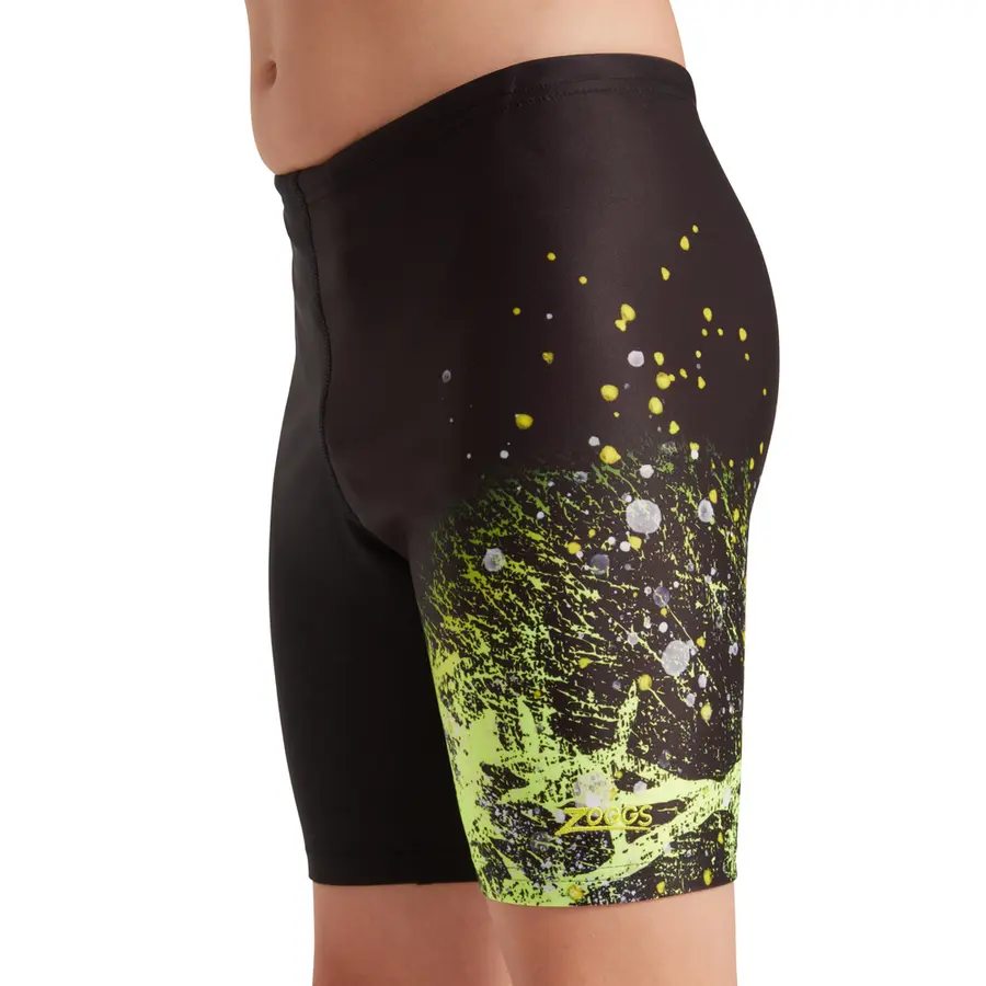 Wired Lime Mid Jammer Badebukse jr 116 Zoggs | Svart/Lime | Ecolast 