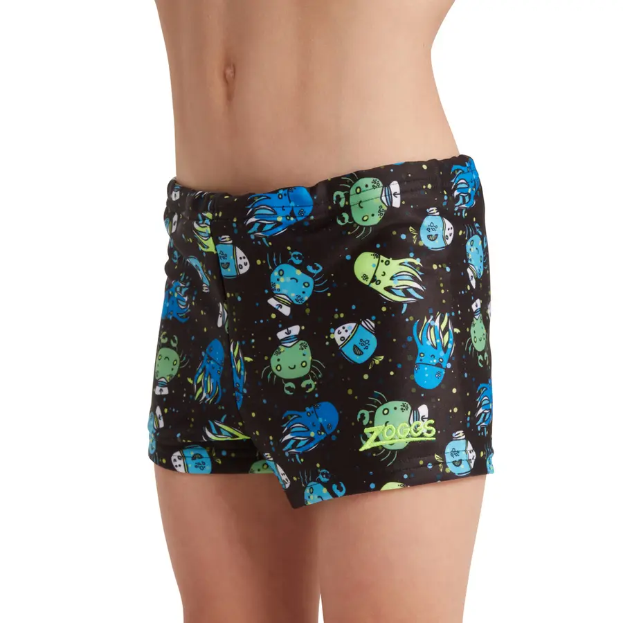 Sea Play Hip Racer Badebukse 80cm Zoggs | Svart/Flerfarget | Ecolast 