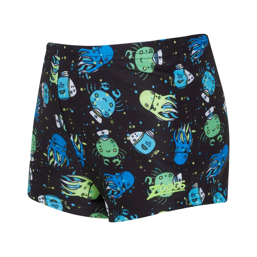 Sea Play Hip Racer Badebukse 80cm Zoggs | Svart/Flerfarget | Ecolast 