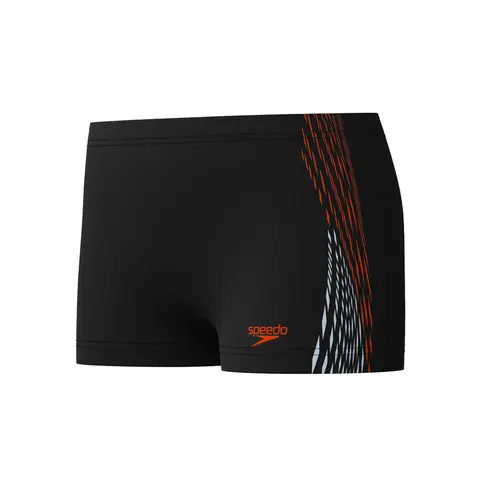 Plastisol Aquashort Badebukse jr Speedo | Svart/Oransje | EnduraFlex