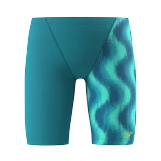 Speedo Print V-Cut Jammer jr Speedo | Teal | EnduraSoft
