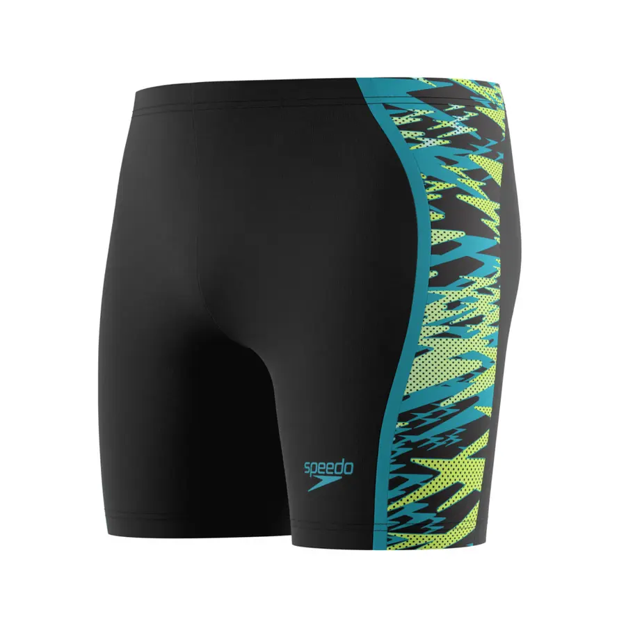 Speedo Hyperboom Splice Mid Jammer 26 Speedo | Svart/Grønn | Endurance Pro 
