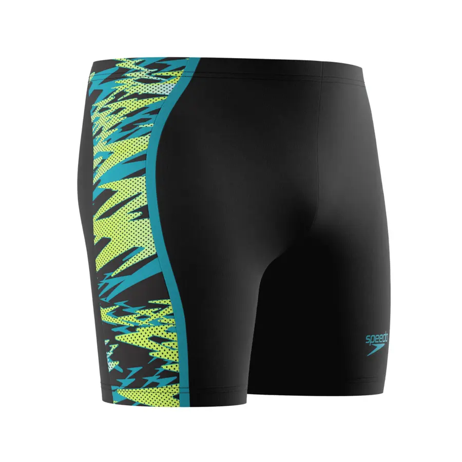 Speedo Hyperboom Splice Mid Jammer 26 Speedo | Svart/Grønn | Endurance Pro 