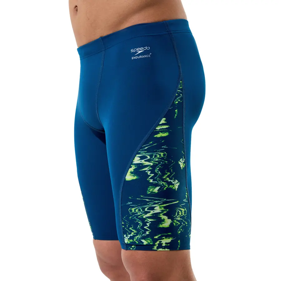 Spliced Printed Jammer Badebukse 32 Speedo | Teal/Gul | Endurance+ 