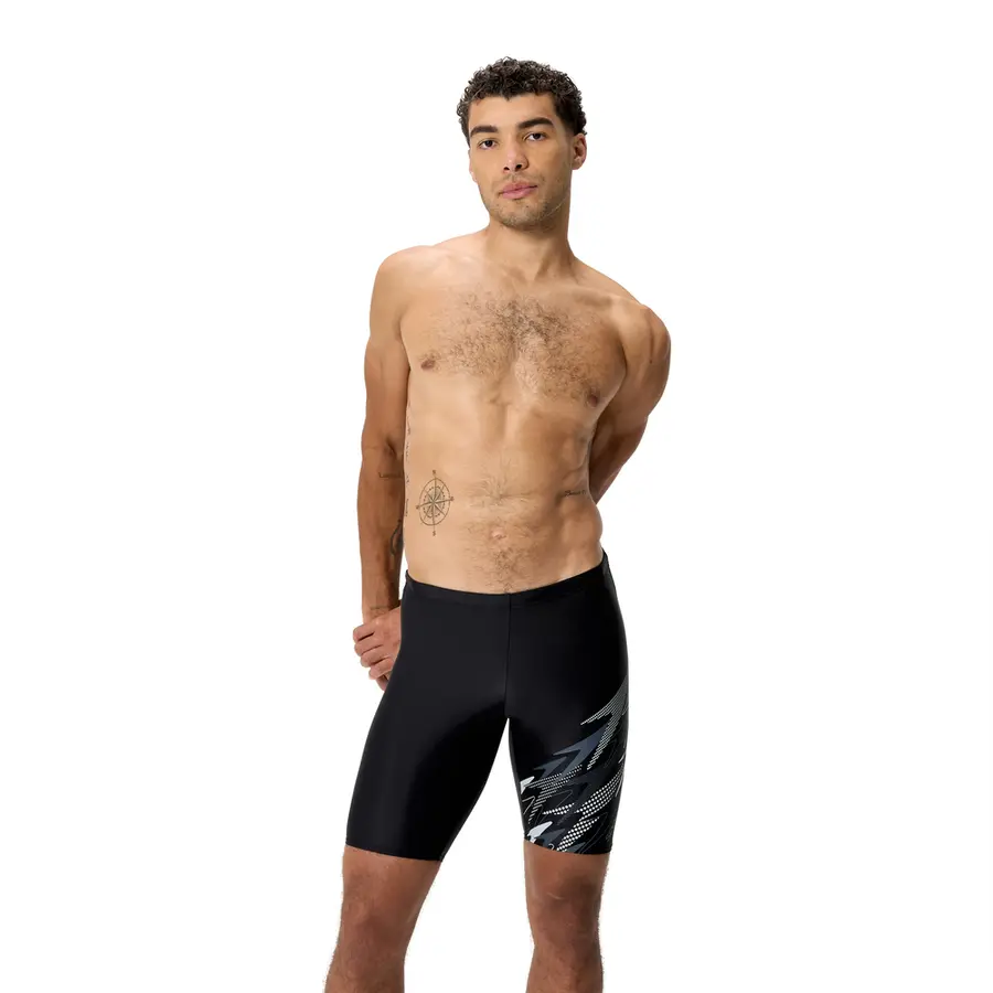 Medley Logo Jammer Badebukse 32 Speedo | Svart/Grå | Enduraflex 