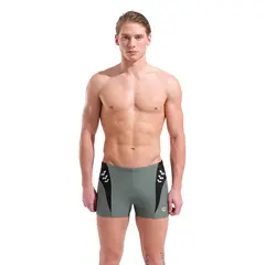 Steplogo Swim Short Badebukse 30 Arena | Grønn/Svart | MaxFit ECO