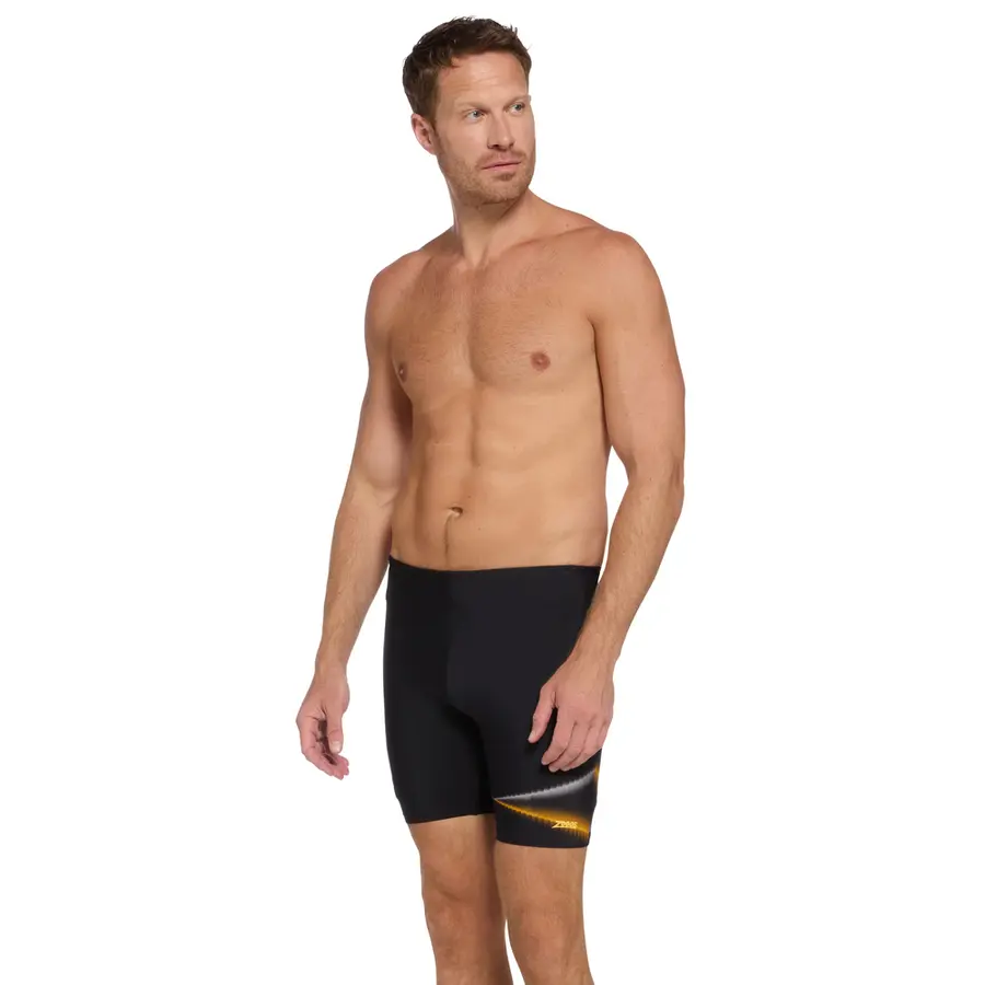 Zoggs Oblique Mid Jammer 12 Zoggs | Svart/Flerfarget | Ecolast+ 