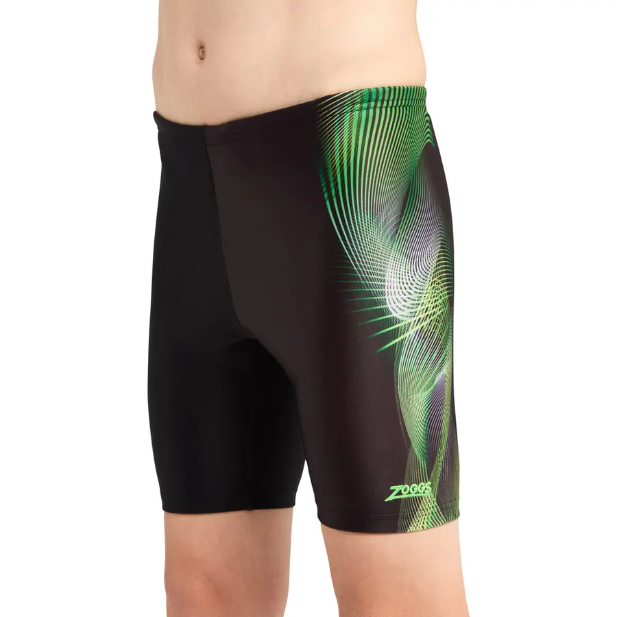 Zoggs Flak Mid Jammer 116cm Zoggs | Svart/Grønn | Ecolast 