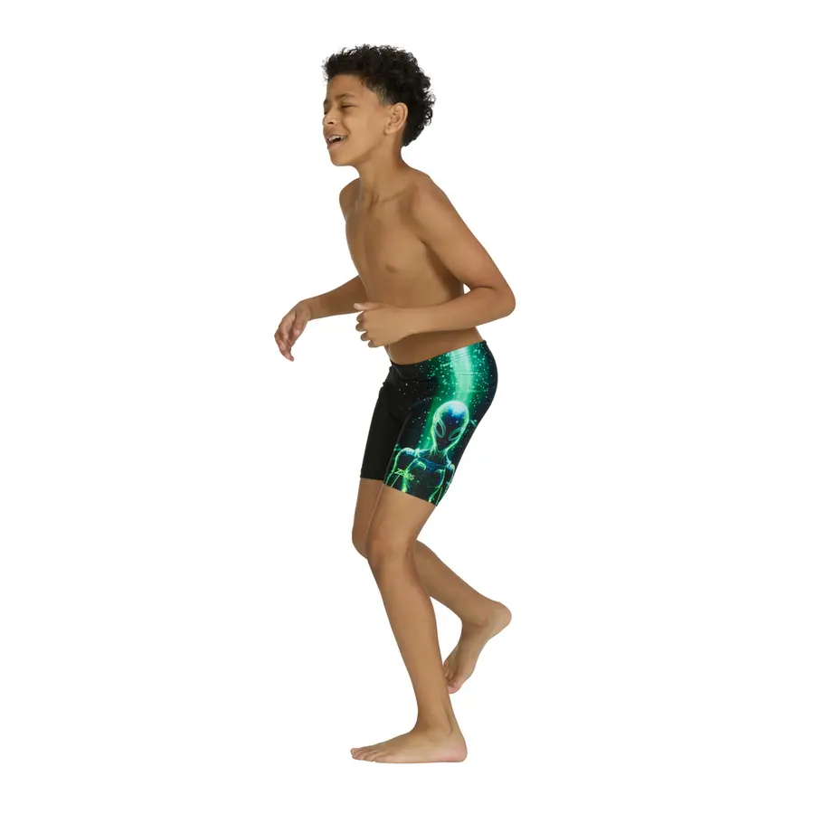 Xfile Mid Jammer Badebukse jr 140cm Zoggs | Svart/Flerfarget | Ecolast 