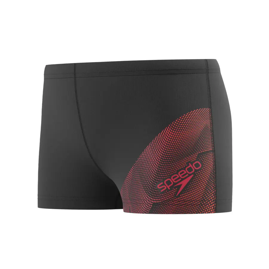 Speedo Medley Logo Aquashort jr 104 Speedo | Svart/Rød | EnduraSoft 