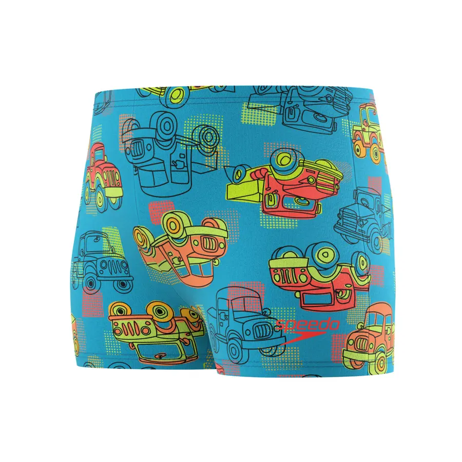 Speedo Print Aquashort jr 98 Speedo | Blå/Oransje | EnduraSoft 