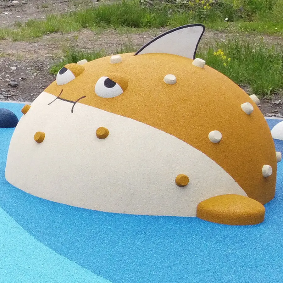 Gummifigur | Stor kulefisk Til skoler, lekeplasser og parker 