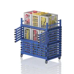Oppbevaringsskap med 2 l&#229;sbare rom Bl&#229; | 154 x 136 x 76 cm