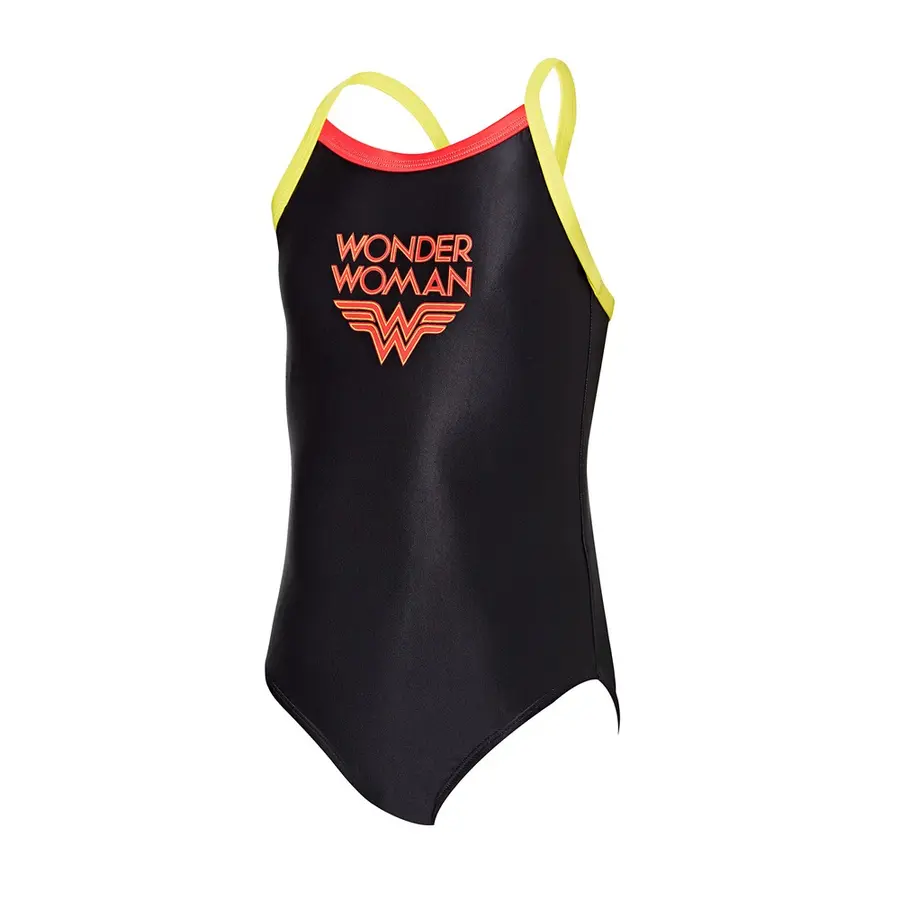 Superhelt WonderWoman Badedrakt jr116 cm Zoggs | Svart | Strikeback 