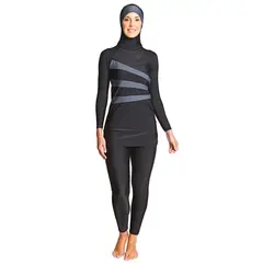 Meelup Modesty Suit Burkini Badedrakt 40 Zoggs | Svart | Elastomax