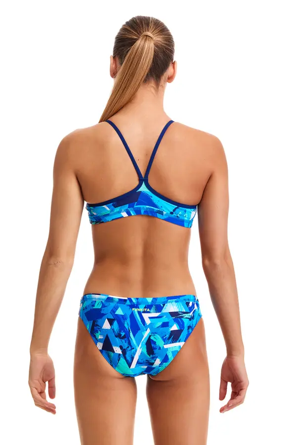 Bashed Blue Bikini jr Funkita | Racerback Two Piece 