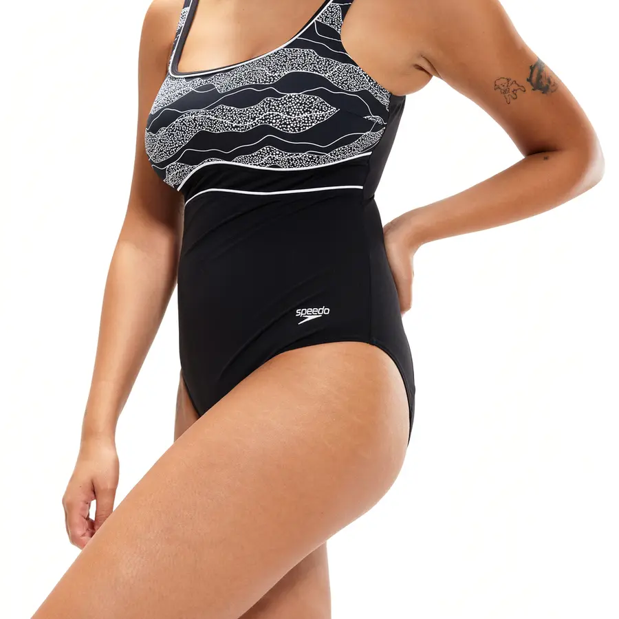 ContourEclipse Badedrakt 36 Speedo | Svart/Hvit | ECO Shape Comprex 