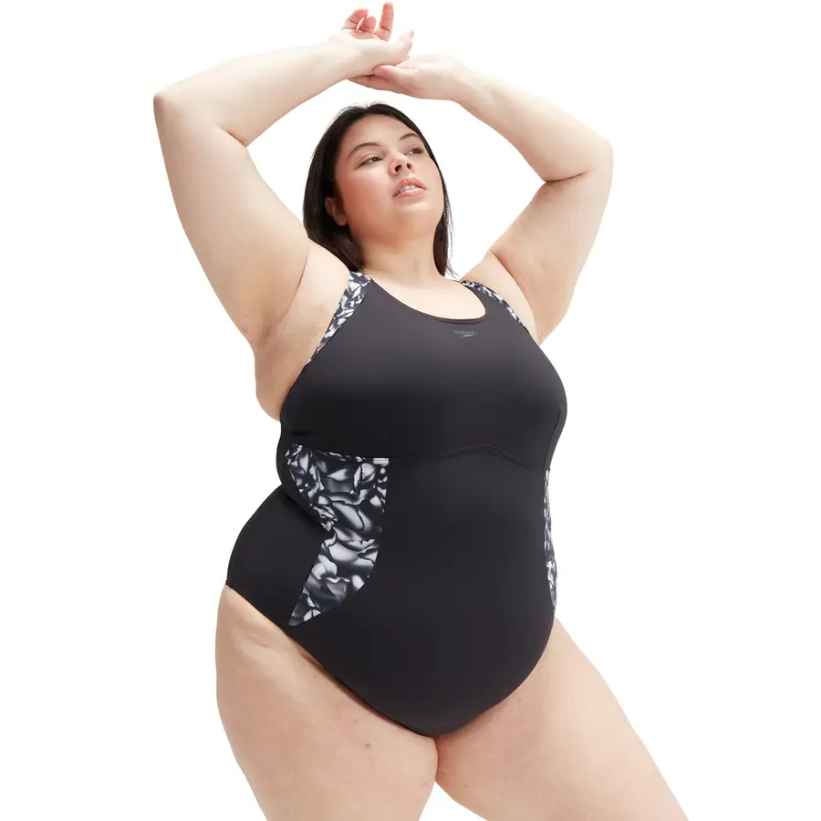 OrchidLustre Plus Size Badedrakt 44 Speedo | Svart | ECO Shape Comprex 