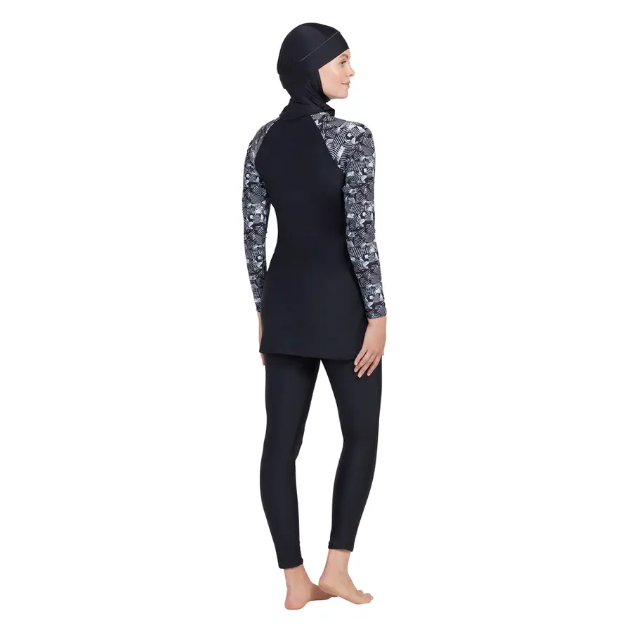 Metro Modesty Burkini EU34 Zoggs | Svart/Flerfarget | Elastomax 