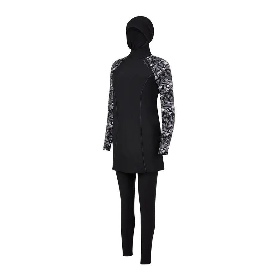 Metro Modesty Burkini EU34 Zoggs | Svart/Flerfarget | Elastomax 