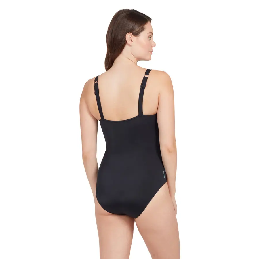 Wrap Panel Classicback Badedrakt EU34 Zoggs | Svart/Flerfarget | Ecolast 